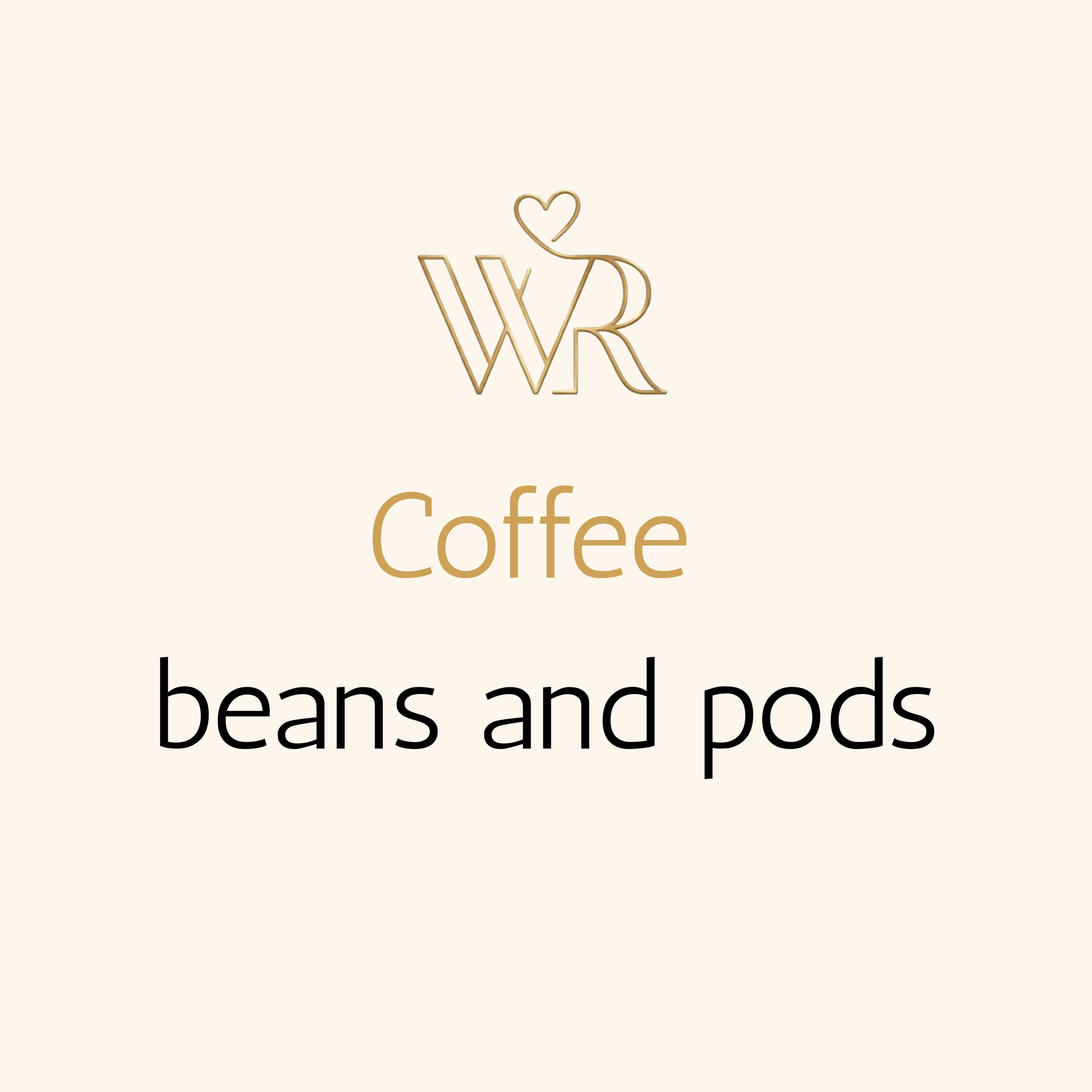 Whole coffee beans and pods